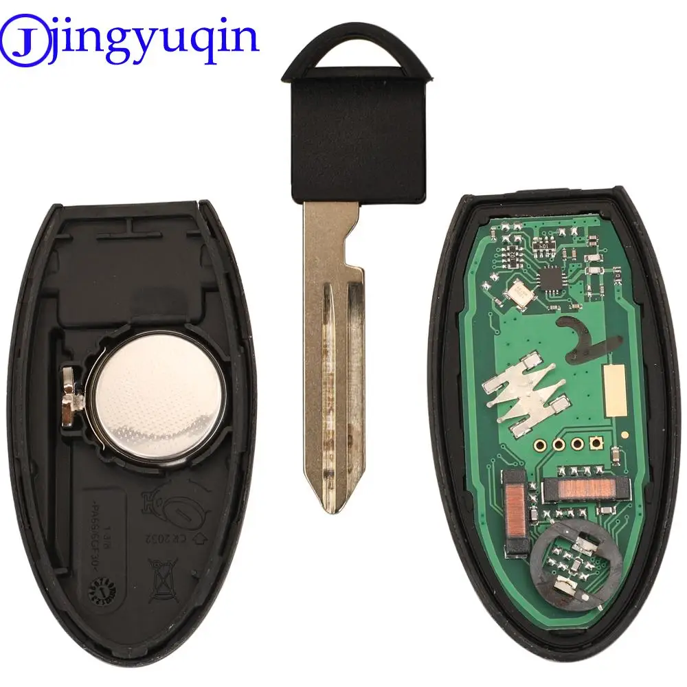 jingyuqin Remote Control Car Key For Nisan Rogue X-Trail FCCID KR5S180144106 433MHz 4A Chip Replacement Keyless Entry Card