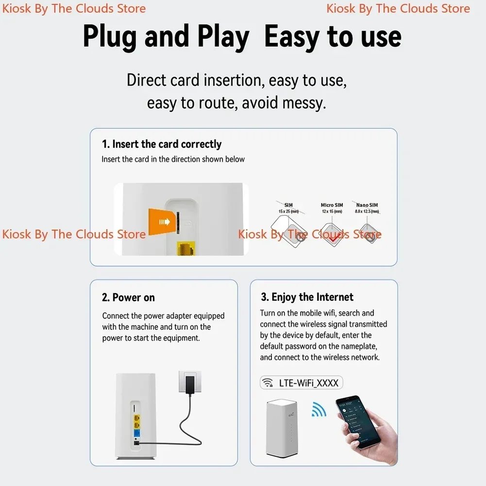 راوتر واي فاي 4g lte ، mbps ، 3lan ، vpn ، cpe ، rj45 ، مع فتحة لبطاقة sim ، هوائي مدمج ، للمنزل والمكتب