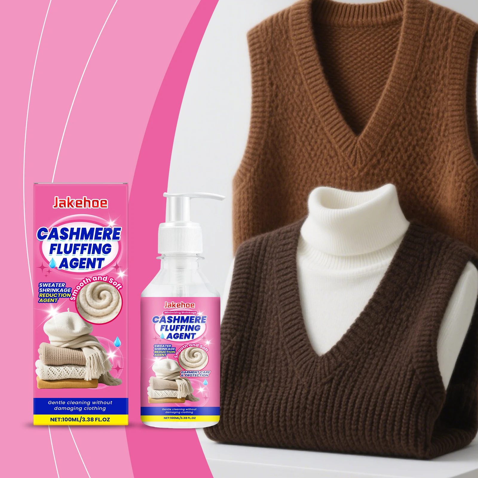 

Wool Sweater Shrinkage Reducer, Gentle Household Care for Shrunk Garments, Restores Fluffiness Without Damaging Fabric