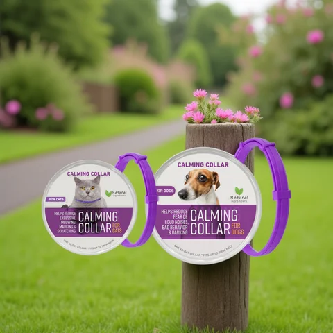 38/70cm Effective Safe Calming Collar for Cats Dog Adjustable Anxiety Reduction Pheromone Pet Collar Lasting Natural Calm Collar