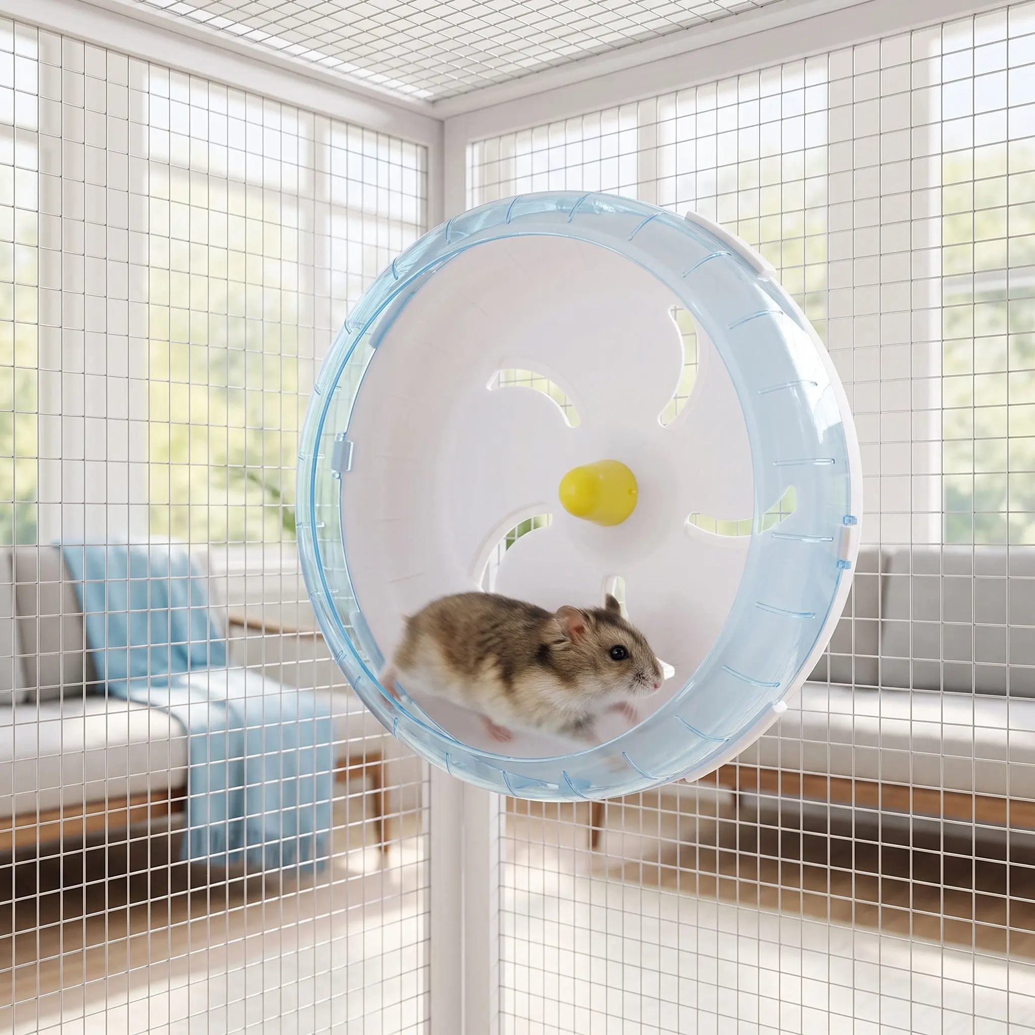 Silent Hamster Wheel 6.7 Guinea Pig Non Slip Track Quiet Pet Exercise Wheel Replacement Gerbil Mouse Syrian Hamster view 4