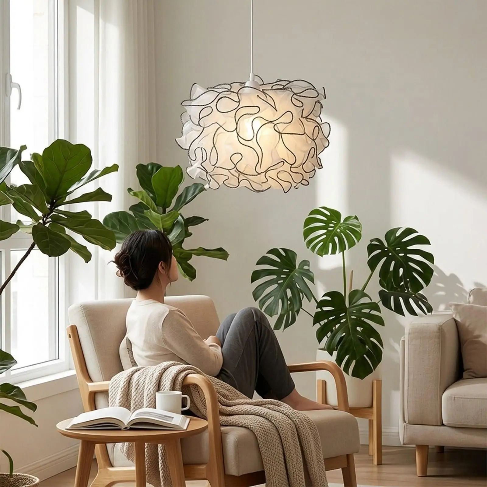 Lamp Shade Lamp Cover Decor Replacement E27 Accessories Light Shade Light Cover for Bedroom Cafe Farmhouse Office Dining Room