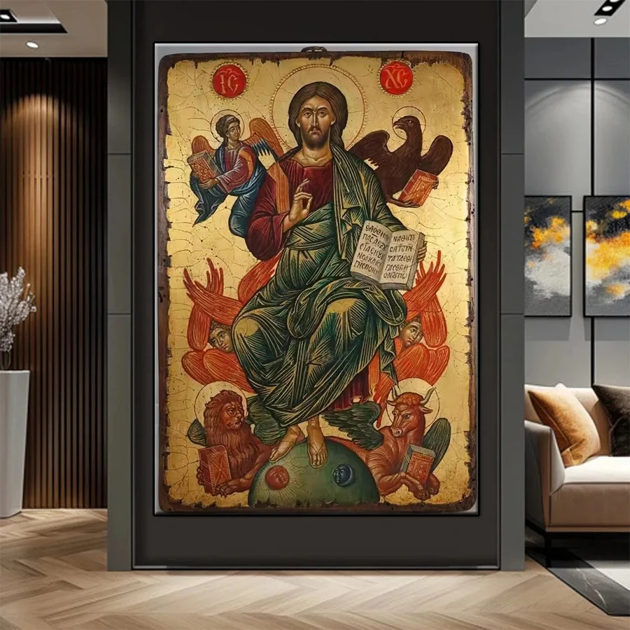 Diamond Painting Kit New Orthodox Icon Of Christ The King Our Lord Jesus DIY Diamond Embroidery Mosaic Home Adult Decoration