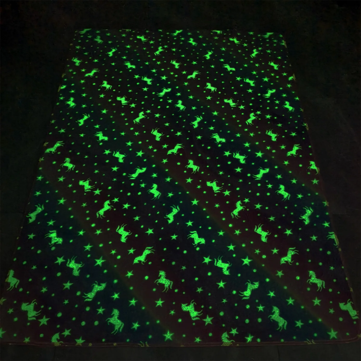 Luminous Area Rug Soft Decorative Play Mat for Kids Crawling Mat Non-Slip Living Room Rug Carpets for Bedroom Home Decor Stars