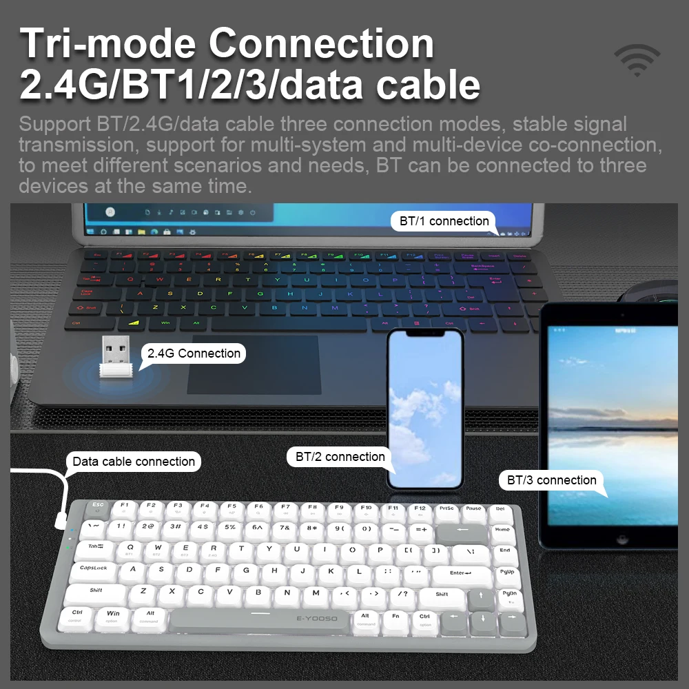 E-YOOSO Z84 لوحة مفاتيح ميكاني - مراجعة Gaming Keyboard E Yooso وسعره