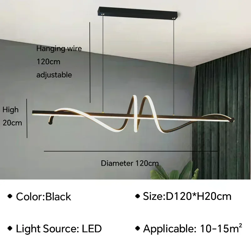 Moderne LED-hanglamp Scandinavische restaurantplafondlamp voor woonkamer, eetkamer, kantoor, bar, binnenverlichting, decoratieve verlichtingsarmatuur
