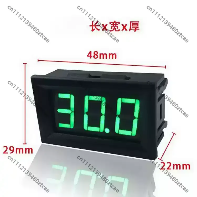 2 Wire Digital Voltmeter 5V-120V Voltage Display Meter For Electric Vehicle 12V 48V 60V 72V