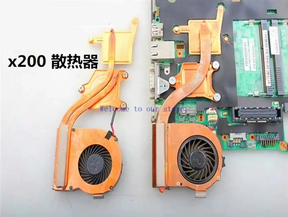 For Lenovo THINKPAD X200 X201 X201S Fan Cooler Heat Sink Copper Pipe Fan Assembly
