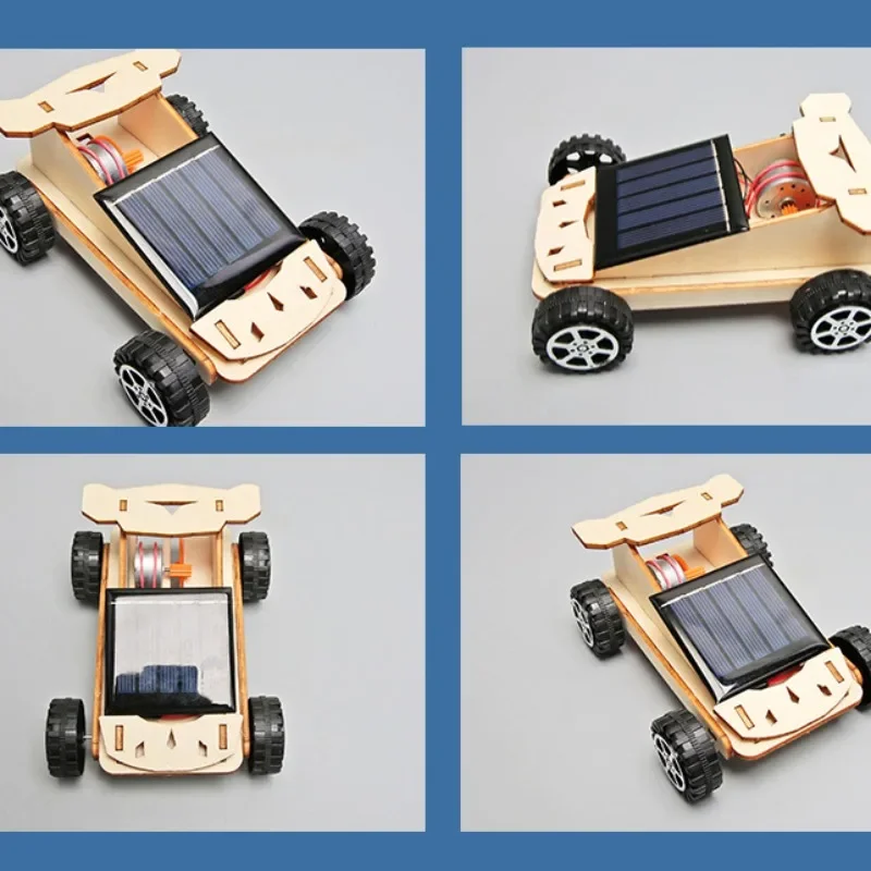 DIY Mini Solar Powered Toy Car for Kids Solar Power Toy Assembled Energy Powered Car Children's Toys Kids Novelty Gift