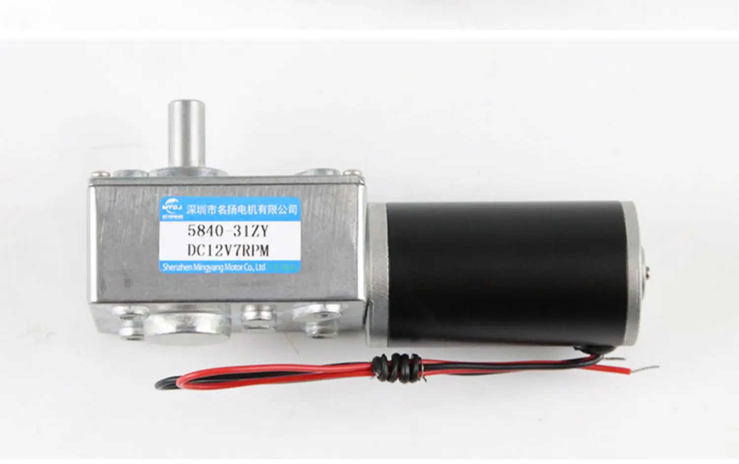 Double Shaft High Torque Worm Geared Motor DC 24V 12V 5-470RPM Self Locking Adjustable Speed Reversed High Torque Maximum 70KG