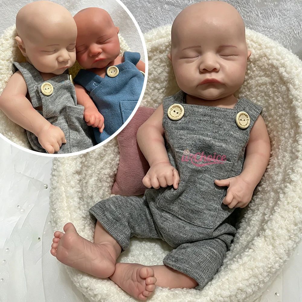 

Exquisitely Hand-Painted 18Inch Silicone Reborn Baby Doll Lifelike Newborn Boy Muñeca For Art Collection Nursery Christmas Gift