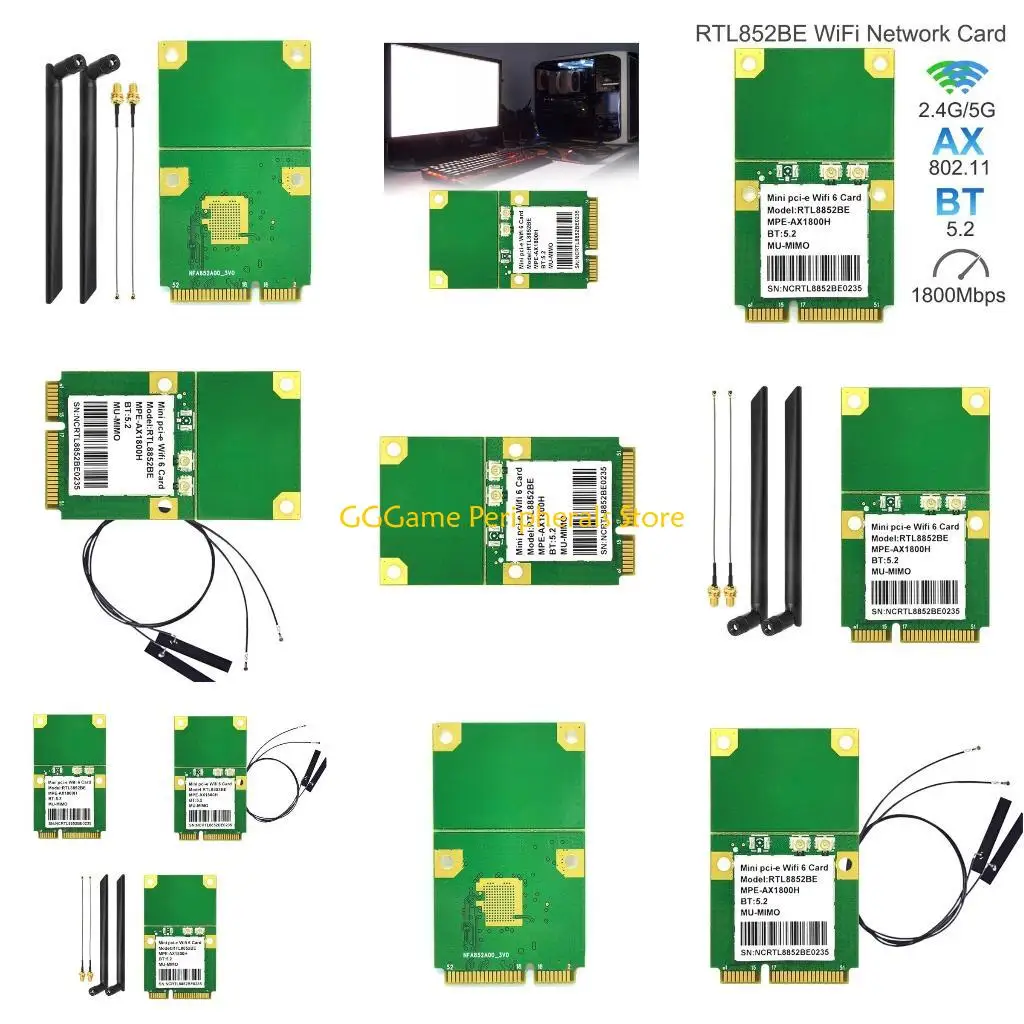 

U55B Mini PCIE WIFI Card WIFI6 Wireless Networking Card Module BT5.0 for Industrial