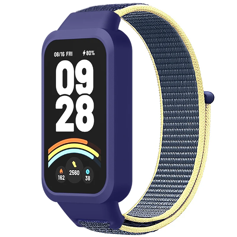 Nylonarmband + Schutzhülle für Xiaomi Smart Mi Band 9 Active/8 Active, Armband + Schutzgehäuse, Redmi Band 3 2 – Detail 2