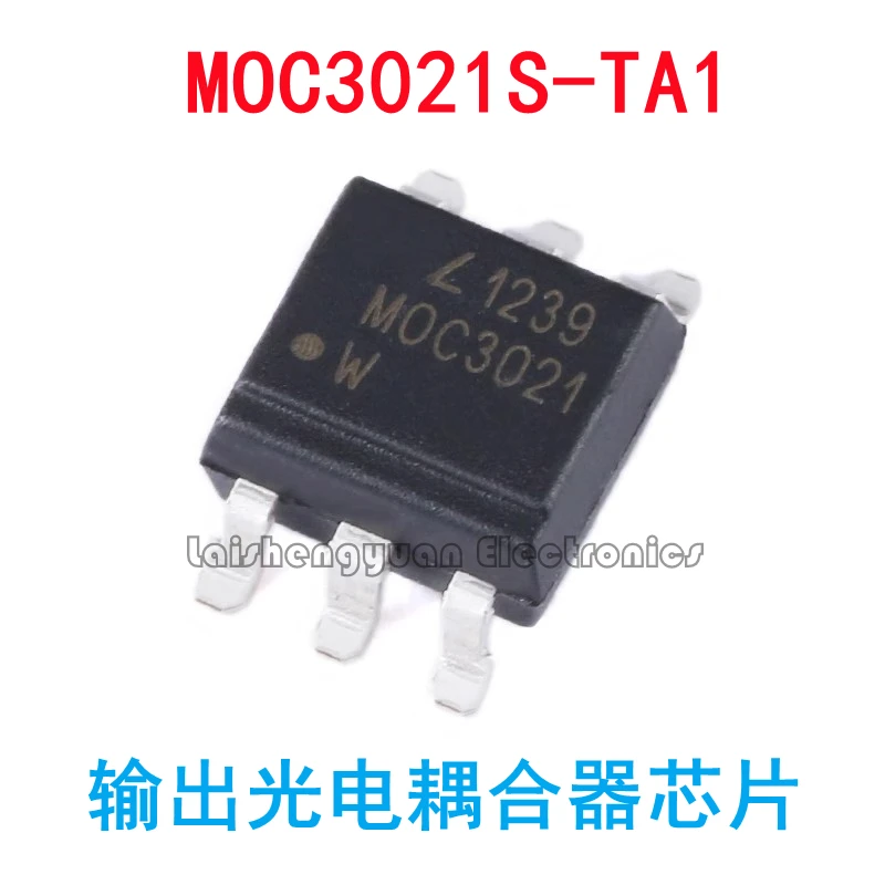 Original genuine MOC3021 MOC3021S-TA1 SOP-6 DIP-6 three terminal bidirectional thyristor output optocoupler chip, brand new chip