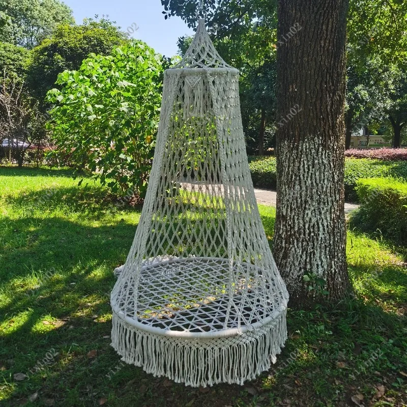 

Handmade Woven Hanging Chair Indoor Swing for Bedroom Balcony Patio