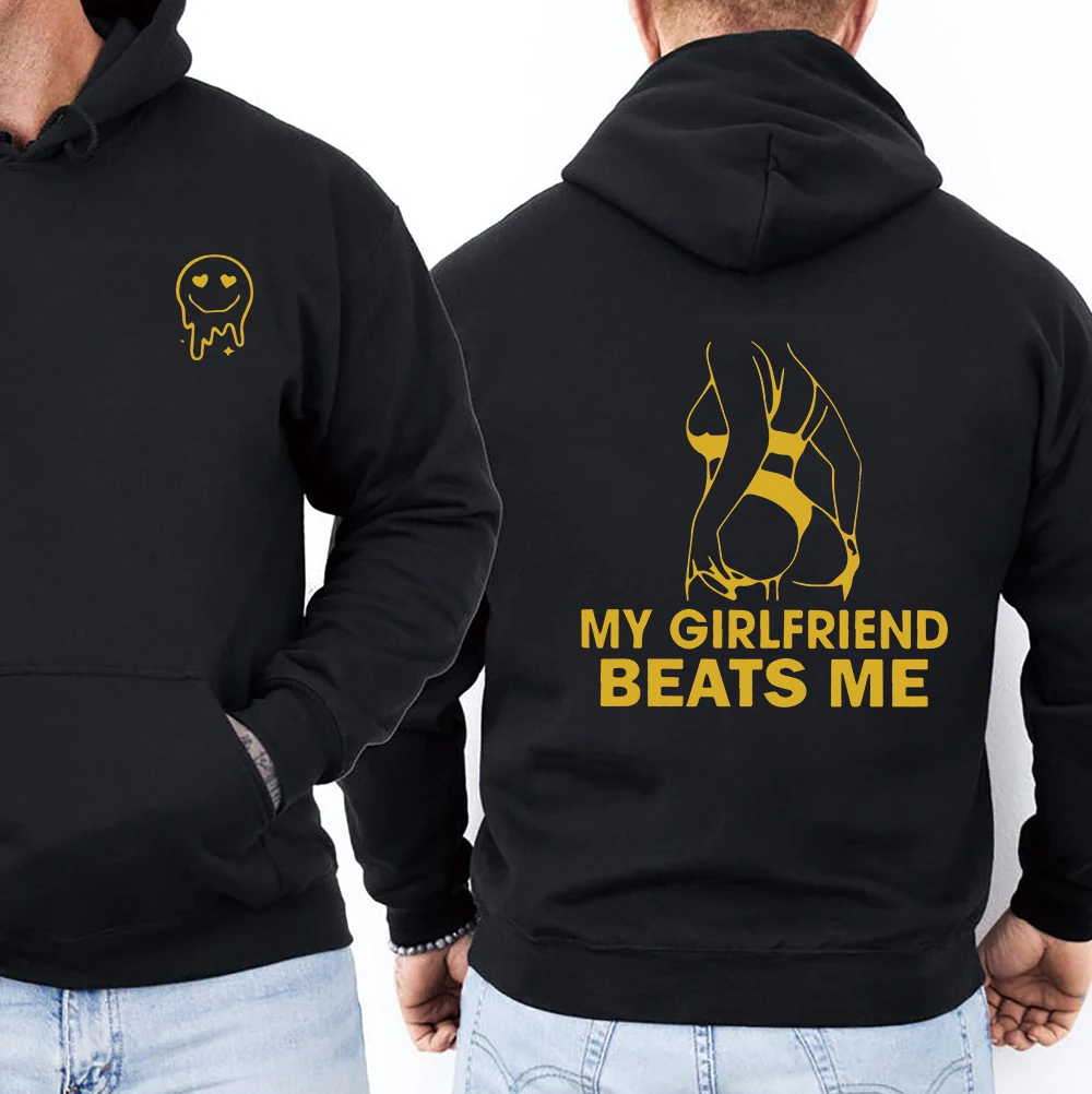 

Толстовка с капюшоном My Girlfriend Beats Me, толстовка My Girlfriend Beats, забавная рубашка для отношений, необычный подарок для пары, рубашка с юмором и любовью