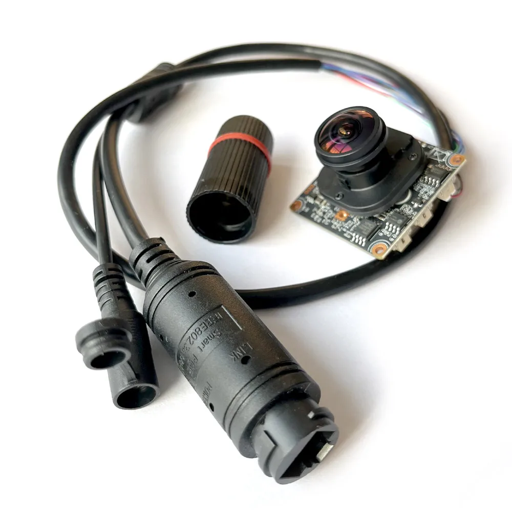 CCTV 8mp 5mp 4mp 3mp IP Camera module + Built-in 48V POE board Cable +1.7mm fisheye lens Network Security IPC XMEye