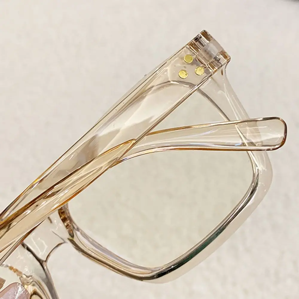 Ins Oversized Square Glasses Flat Light Glasses Anti Blue Light Glasses Myopia Glasses Large Frame Transparent Eyeglasses