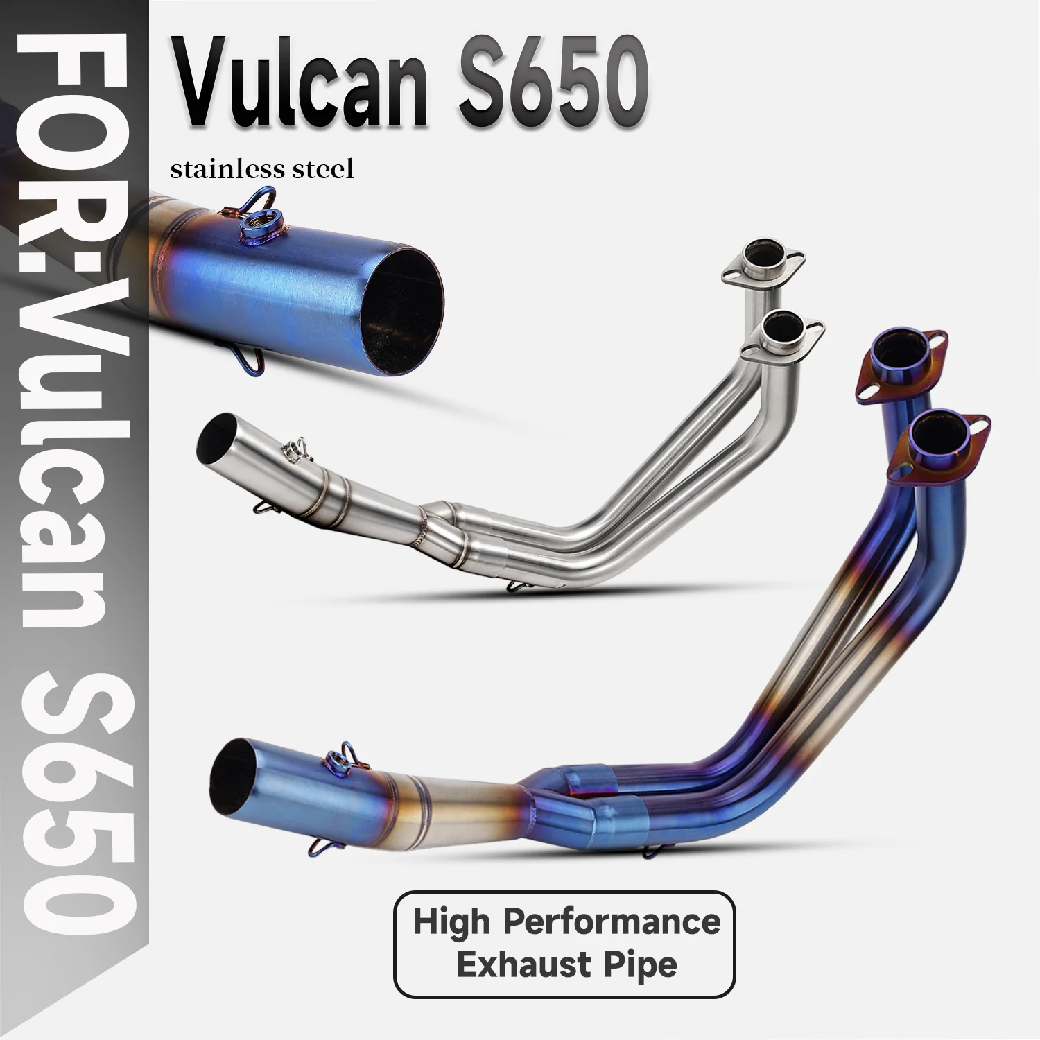 

For Vulcan S 650 650S EN650 VN 650 Motorcycle Full System 51MM slip-on Exhaust pipe modified Front pipes