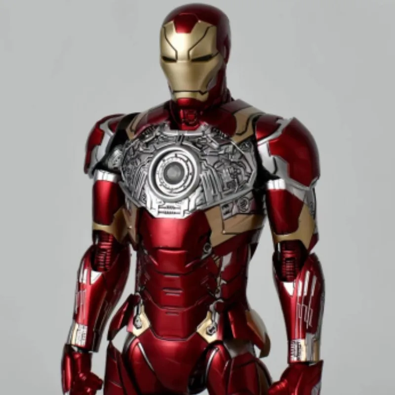 

Anime Figure Armor Mk46 New Comicave Iron Man 1/12 Marvel Joint Movable Led Model Collectible Alloy Toys Children Gift