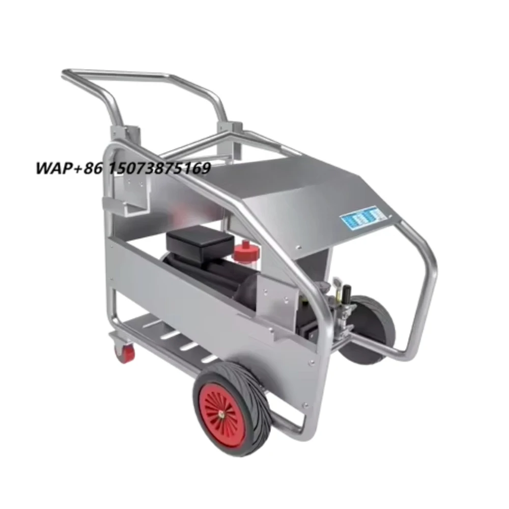 Durable Food Safe Stainless Steel Mobile Heavy Duty New High Pressure Cleaning Machine for Engine Triplex Pump for Food