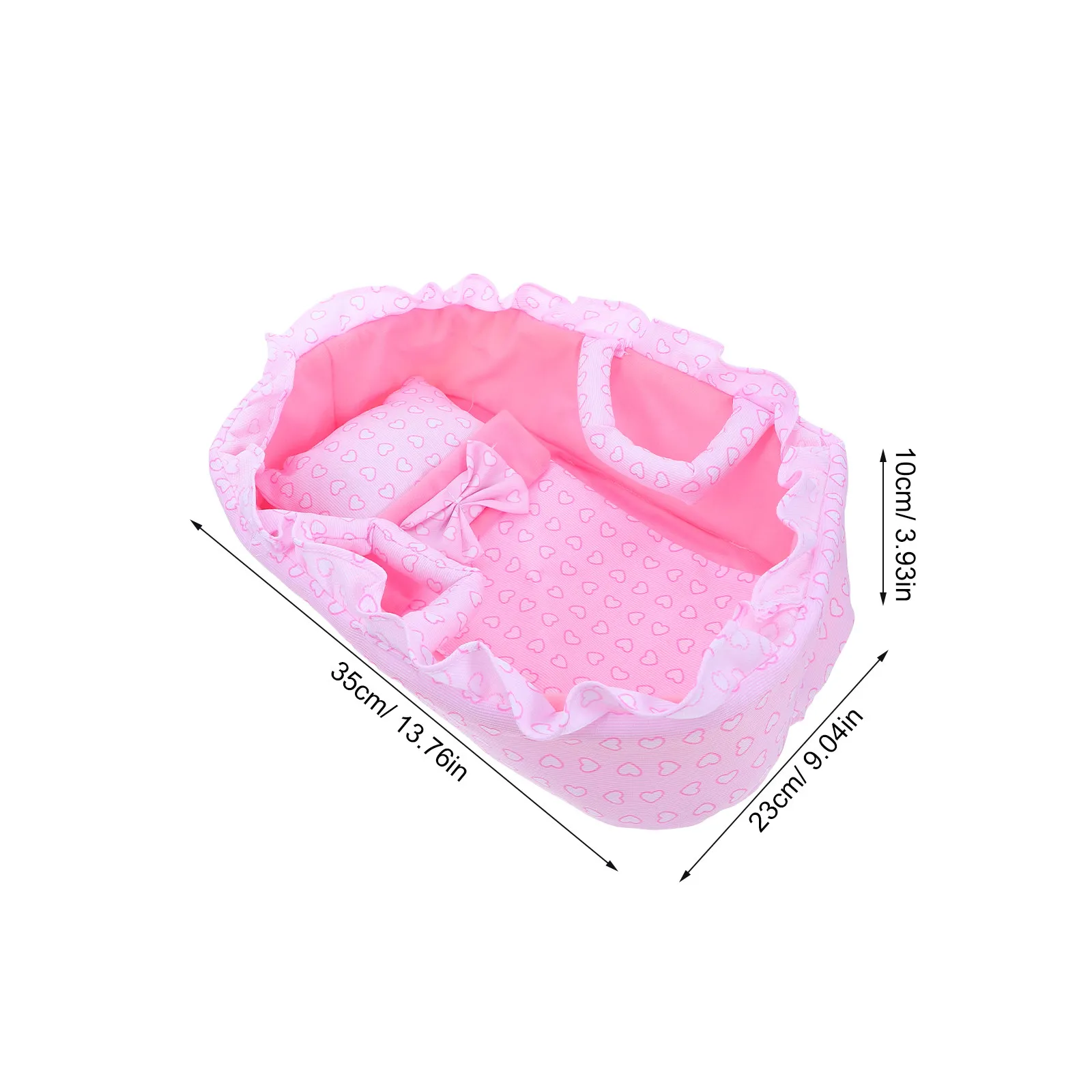 1Set Baby Cradle Bassinet Portable Carrier Soft Pillow Quilt Pretend Play Reborn Crib Bed Foldable Carry Handle Sleeping Basket