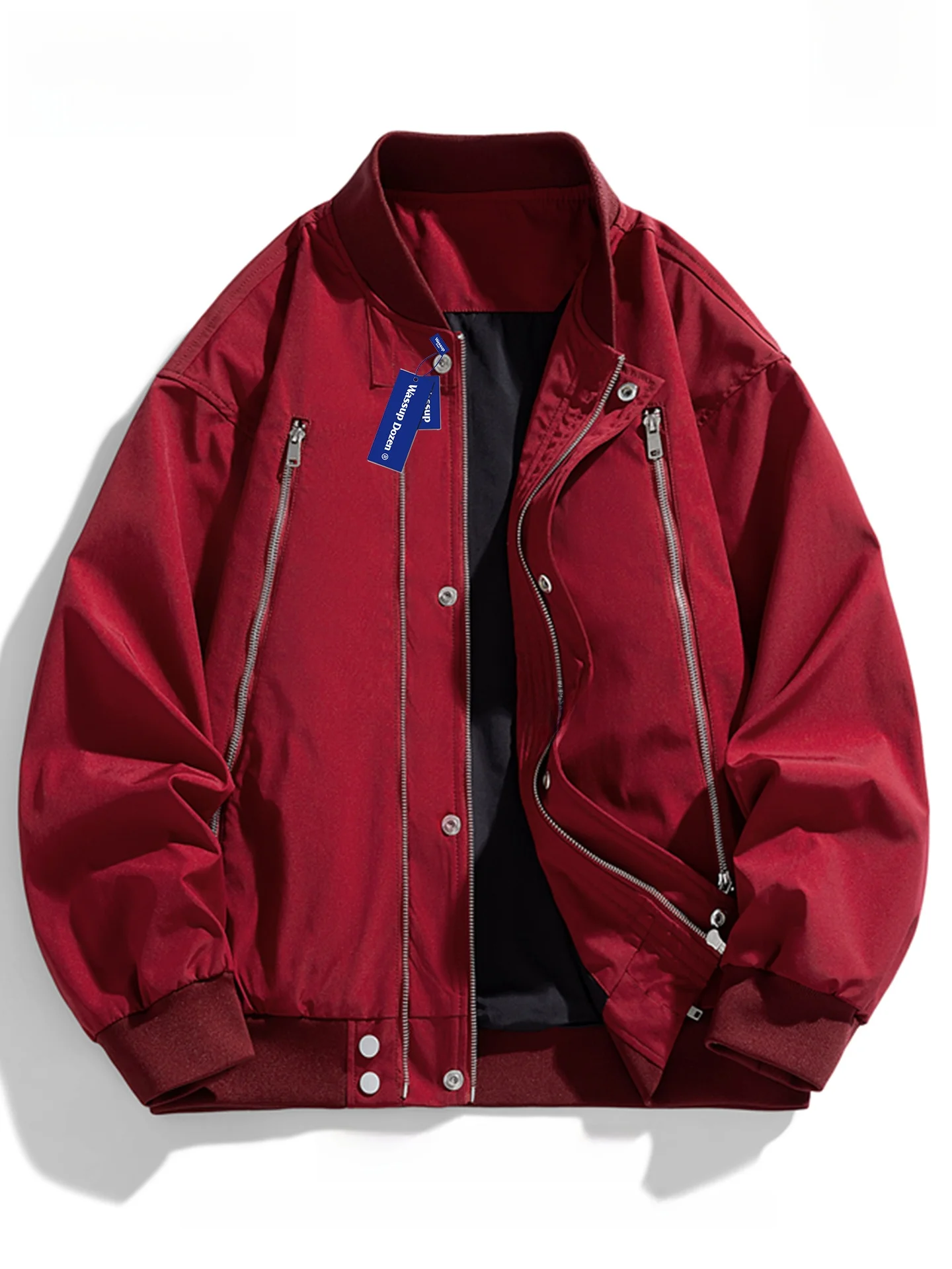 

Мужская бейсбольная куртка Wassup Dozen, красная, свободного кроя, в стиле пилот, осенняя верхняя одежда, функциональная, ветрозащитная, с декоративной молнией, из полиэстера...