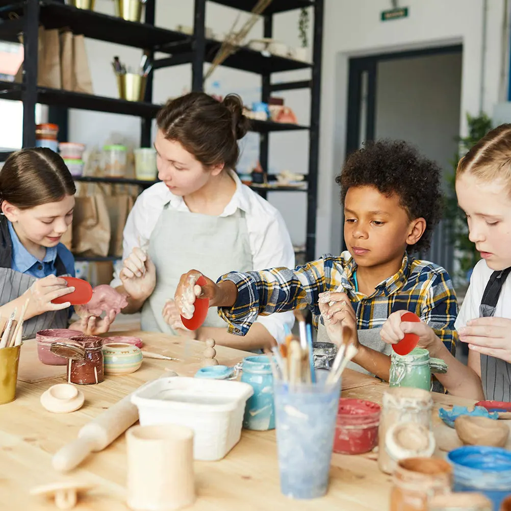 

3pcs Mud Sculpting Tools Set For Ceramic Carving Beginners Small Silicone Rib Kit Diy Clay Art Crafting Sculptural Clay Tools