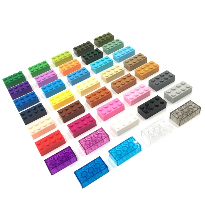 30pcs Bulk Blocks Building Bricks Thick 2X4 Educational Assemblage Construction Toy for Children Size Compatible With Brand 3001