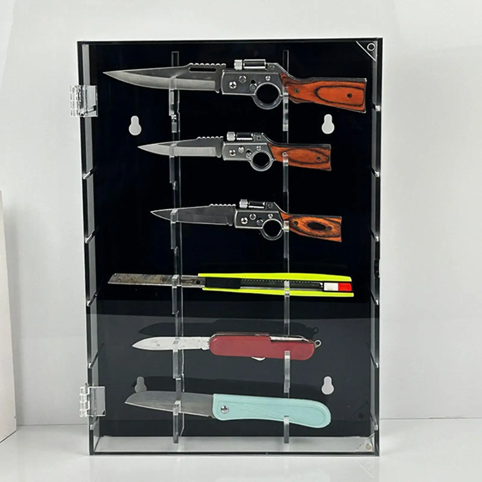 Tool Display Case Desk Display Acrylic Organization Collections Stand Multipurpose Knives Display Box Cabinet Tool Display Stand