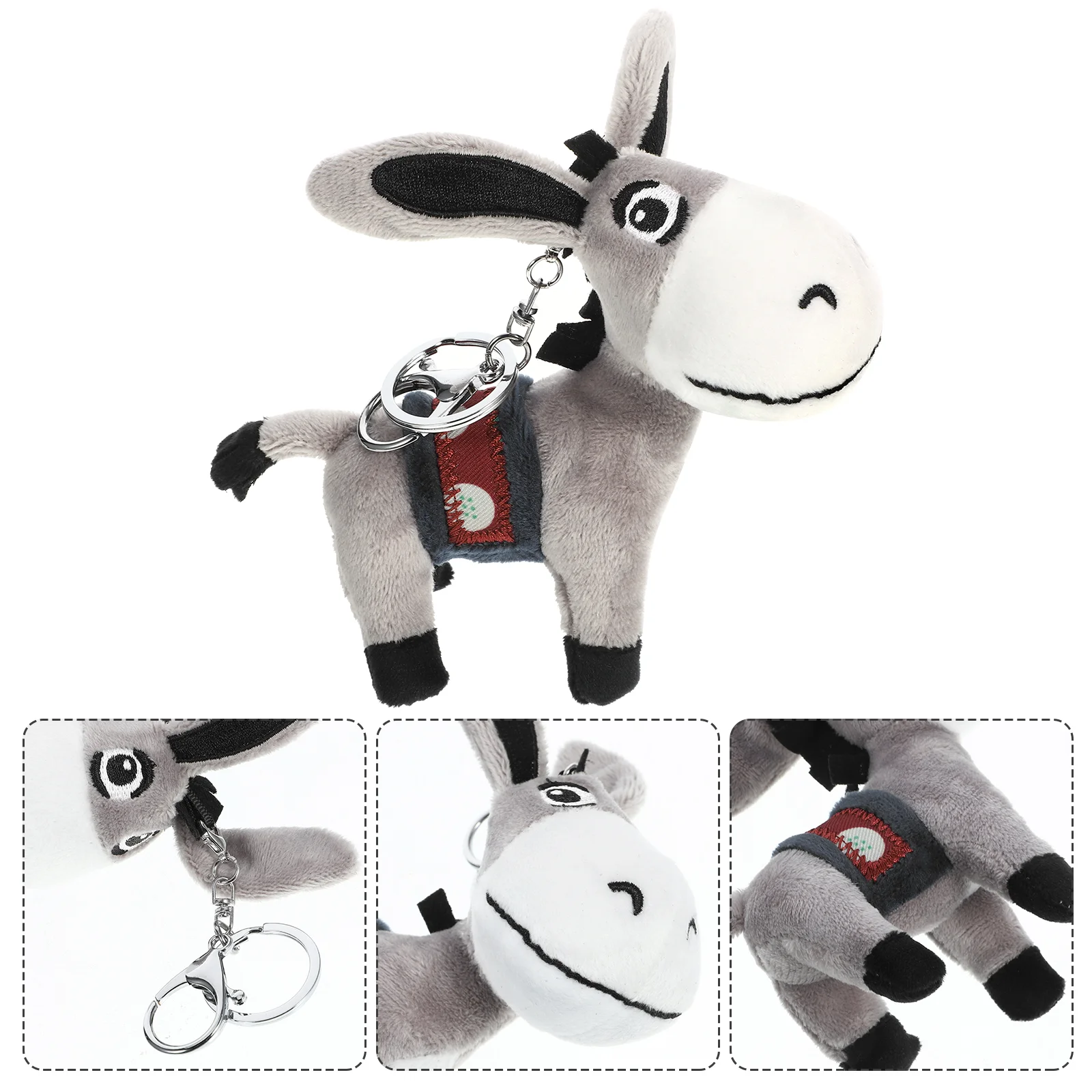 Donkey Keychain Lovely Plush Toy Backpack Pendant Charms Pp Cotton Purse Hanging Ornaments Wallet Animal