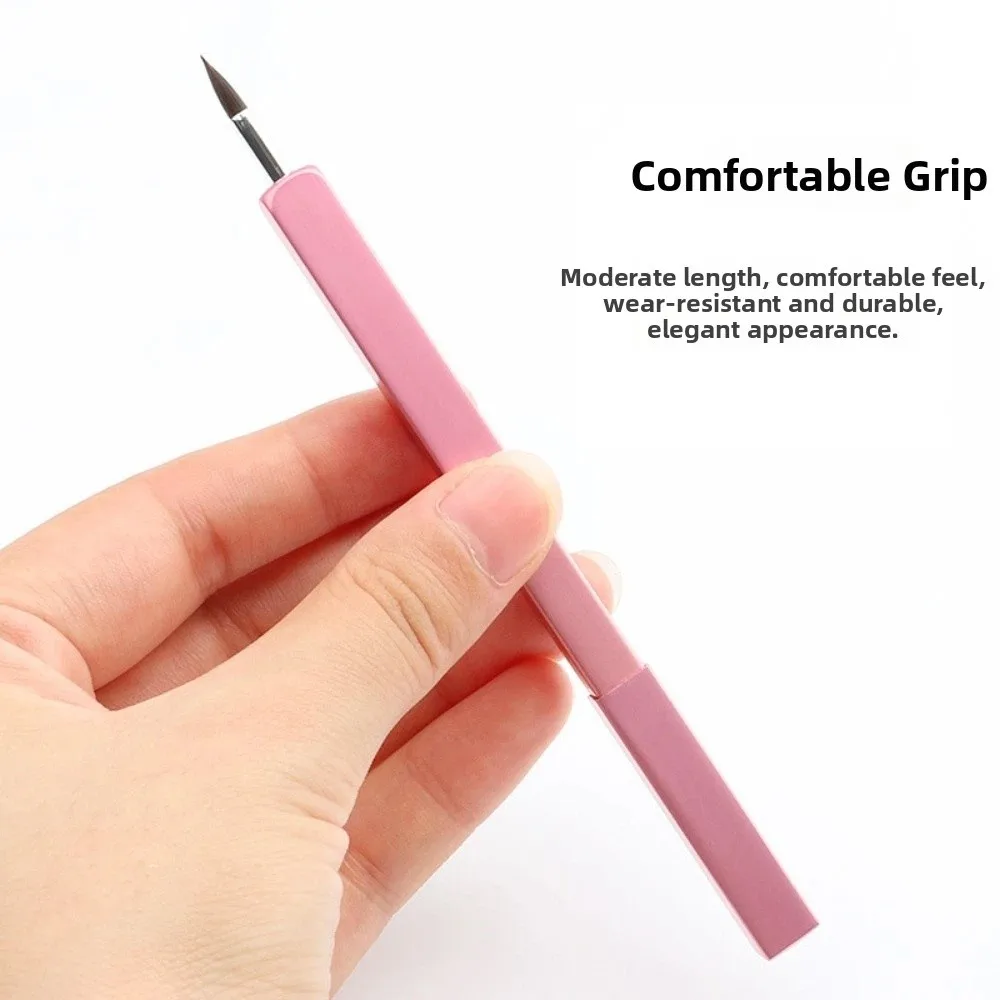Dual Use Aluminium Tube Retractable Lip Brush Lip Liner Telescopic Lip Gloss Brush Portable Cosmetic Lipstick Brush Women