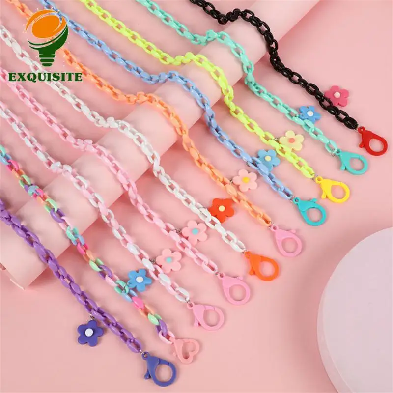 70cm Fashion Acrylic Face Mask Chain Women Anti Slip Mask Strap Glasses Chains Neck Chain Mask Holder Neck Strap Mask Lanyard