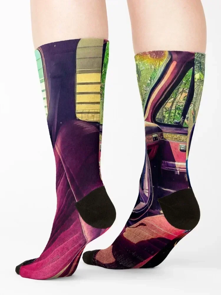 Square Body Truck Socks kawaii short funny gifts christmas gifts Socks Men's Women's