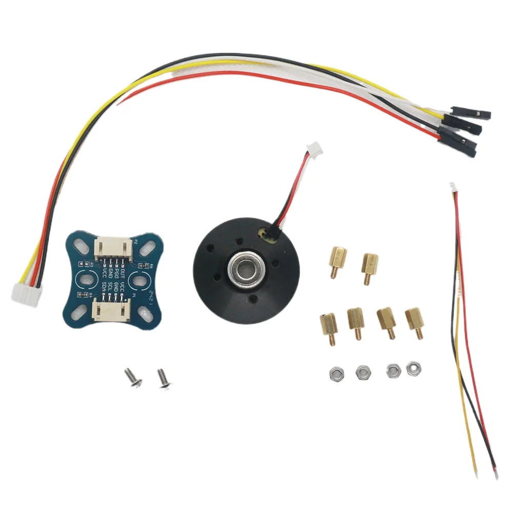 

2804 Hollow Shaft Brushless DC Motor+ AS5600 Magnetic Encoder Set Hall Sensor Outer Rotor BLDC Motor Kit Support FOC Control