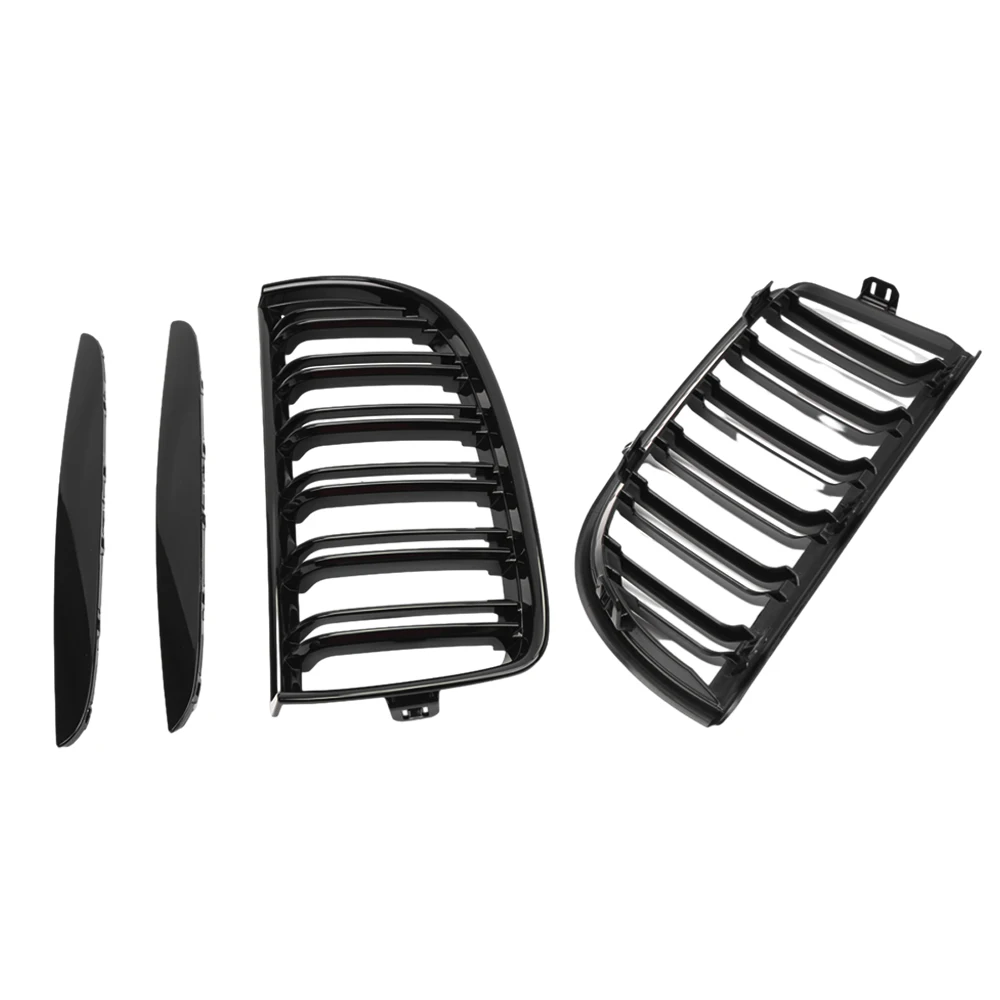 Front Bumper Kidney Grill Gloss Black Left&Right For 2005-2008 BMW 3 Series E90 320i 325i 325xi 330i 323i 328i 328xi 335i 335xi