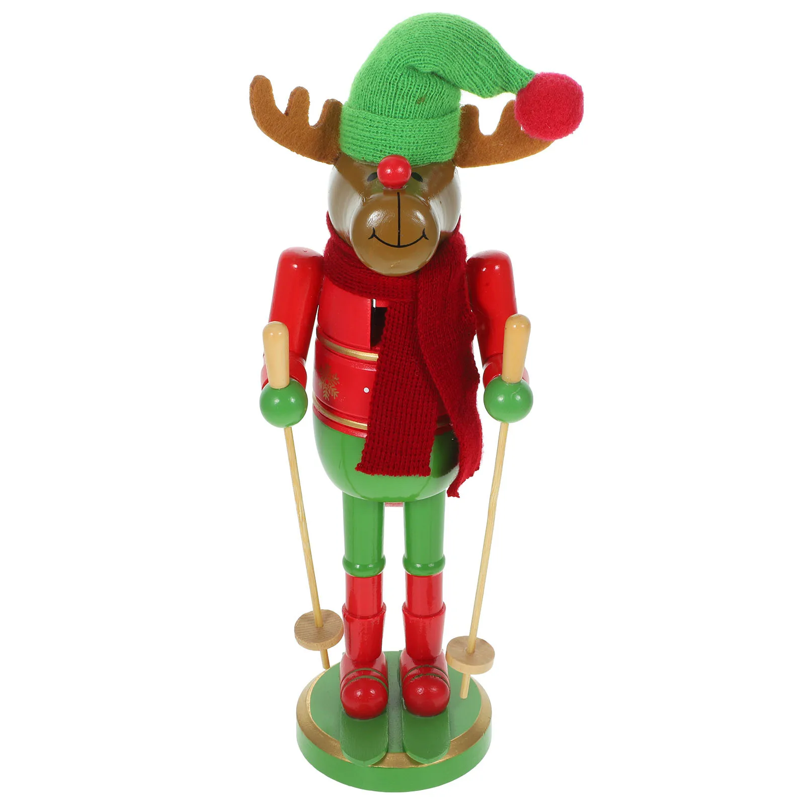 

Christmas Skiing Nutcracker Wooden Xmas Decoration Classic Desktop Ornament Winter Holiday Decor Nutcrackers Nutcracker Decor