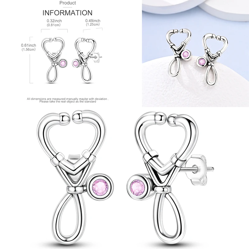 925 Sterling Silber Ohrstecker Kirsche Delfin Avocado Schmetterling Biene Blume Feder Bunter Schmuck Geschenk für Frauen Mädchen – Detail 38