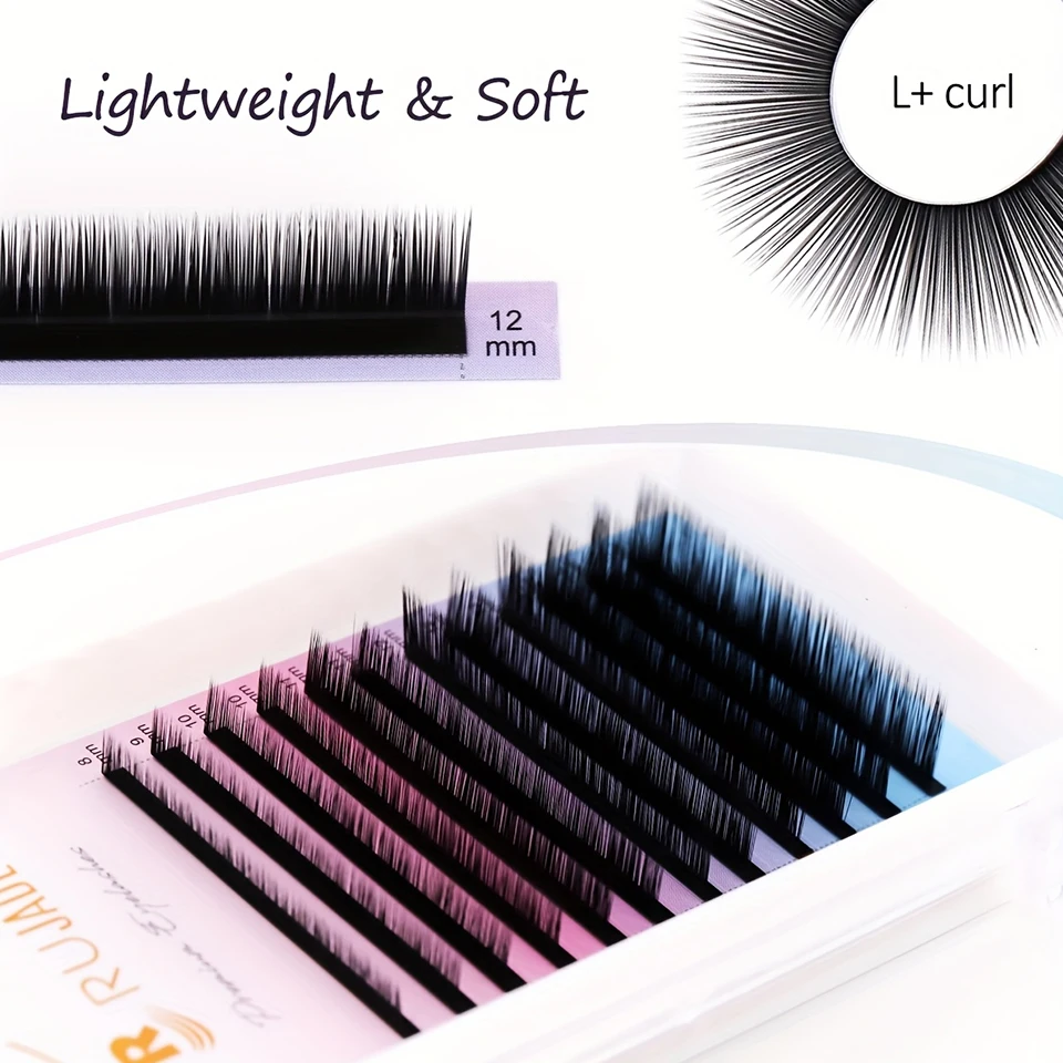 

Rujade All Size L LU(M) C D CC DD Curl Individual Eyelashes Extensions Natural Faux Mink Russian Volume Eyelashes Makeup Cilios