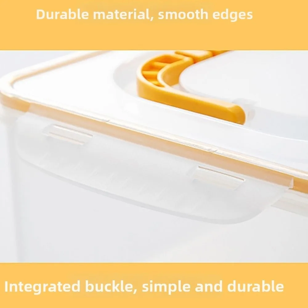 5.6/8.5/12L Capacity Paint Storage Box Extra Large Capacity with Handle Acrylic Paint Storage Box Sturdy Clear Box