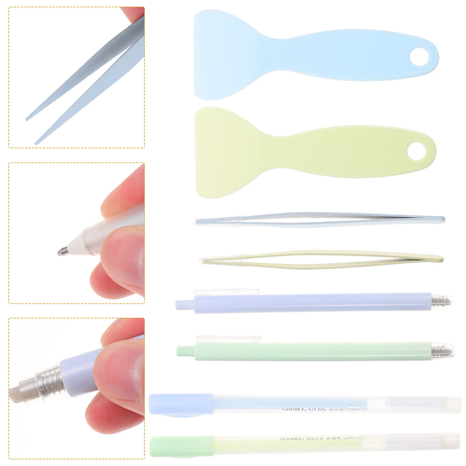 

2Sets Scrapbooking Tools Kit cutter Spatula Tweezers Multi-Function Craft Cutter Portable DIY Hand Account