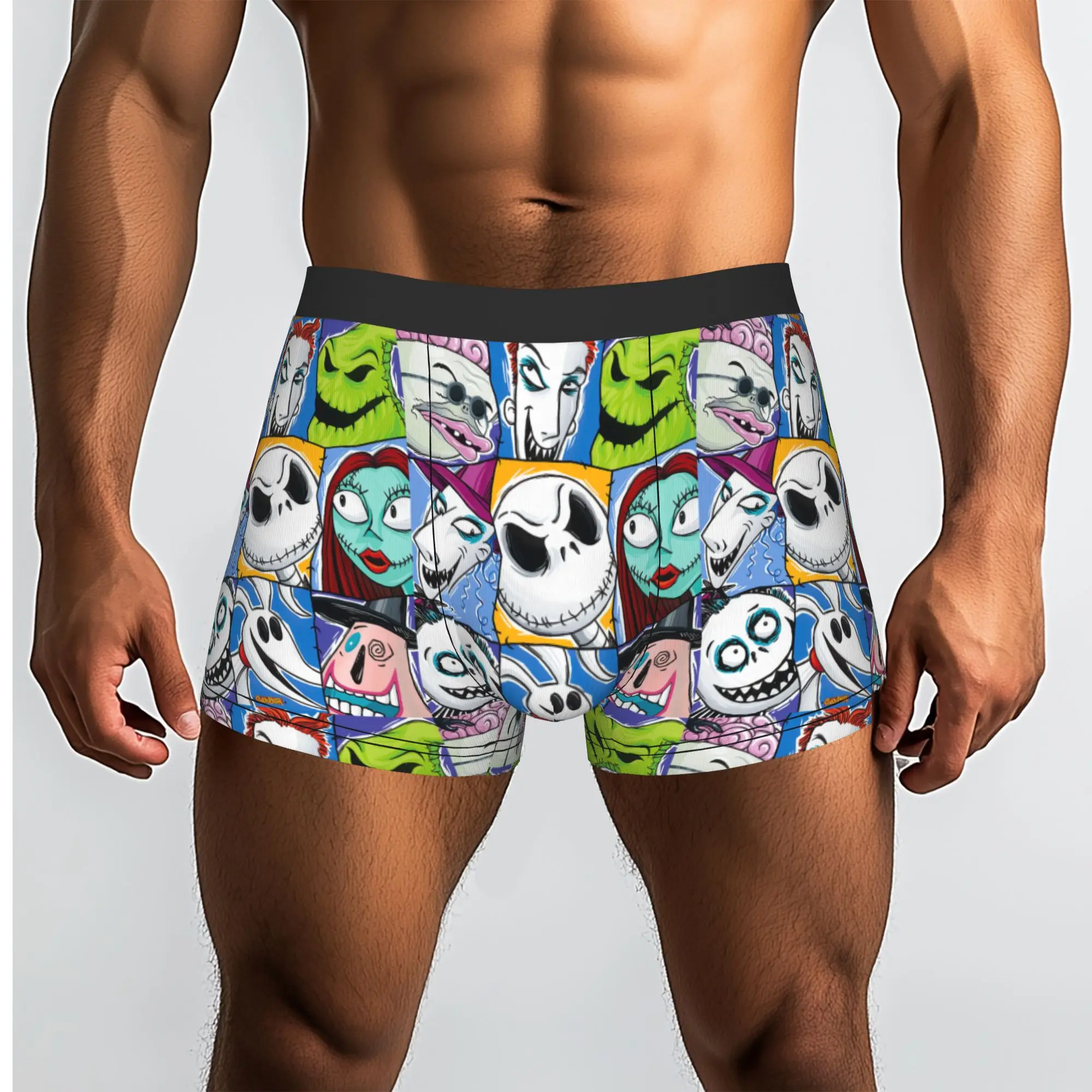 Custom Jack Anime S-Skellingtones Boxers Shorts Men's  Briefs Underwear Funny Underpants
