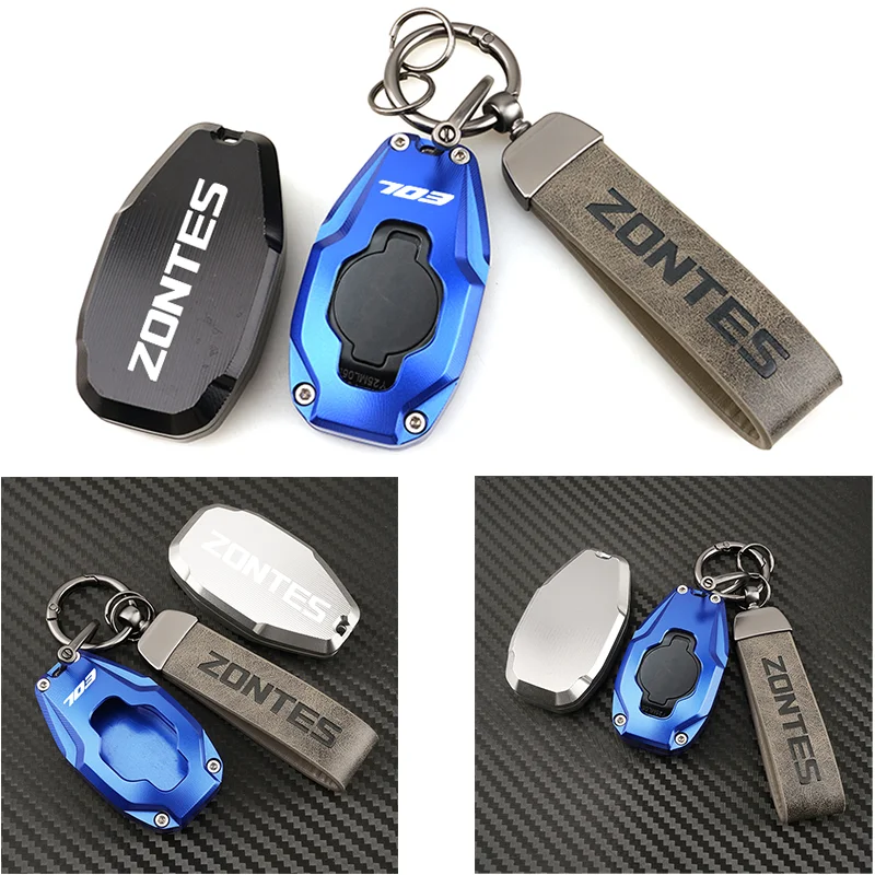 Moto CNC Remote Control Key Case Key Shell Cover Keychain Keyring Fit For Zontes 703 F/R/RR/T 703F Adventure 703R 703RR 703T