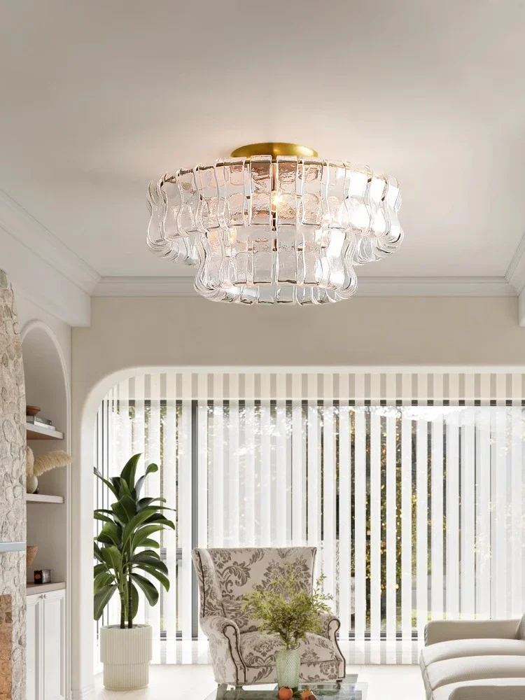 

Modern Clear Glass Big Ceiling Chandeliers 2025 Classic Round Hanging Lamps for Ceiling Home Decoration Lighting Gold Lustres