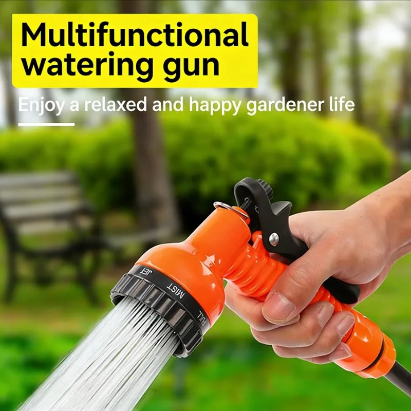 Multi Gear Adjustable High-Pressure Spray Gun Head, universal Thread for Gardening, Agriculture Watering, and Car Washing