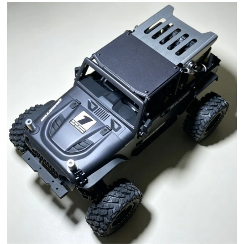 Stainless Steel Full Body Roof Panel w Rear Cover for MJX H12Y 1/12 RC Crawler Hard Shell Upgrade Non-Destructive Install Parts