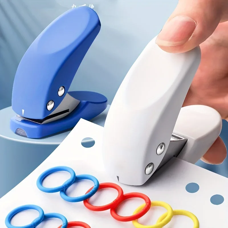 DELI Mini Paper Punch Portable Size 1 Hole Punch Machine 6mm 10 Sheets Office School Supplies