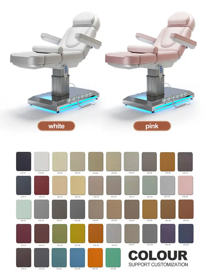 Electric Spa Massage Table With Metal Frame And Synthetic Leather Surface For Professional Beauty Salon And Wellness