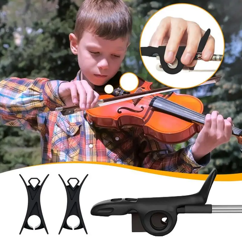 Violin Bow Holder Silicone Violin Bow Grip Partner Violin Teaching Aid Compact Bow Straightener Bow Hold Teaching Aid For