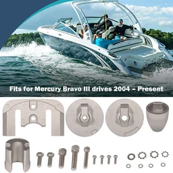 Aluminum Anode Kit Replace 888761Q02 888761Q04 CMBRAVO3KITA for Mercruiser Bravo III Sterndrives 2004-Present Boat Accessories